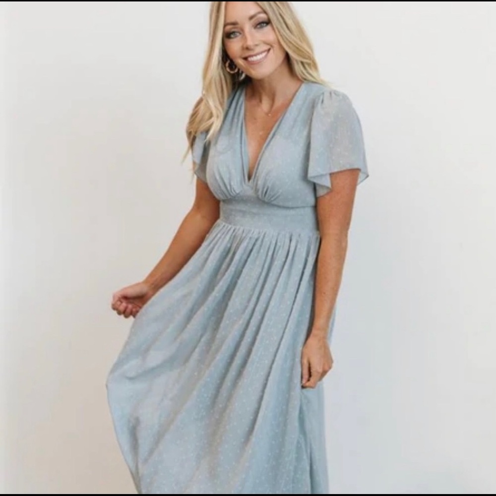 Baltic Born Weslie Shimmery Dot Maxi Dress.
